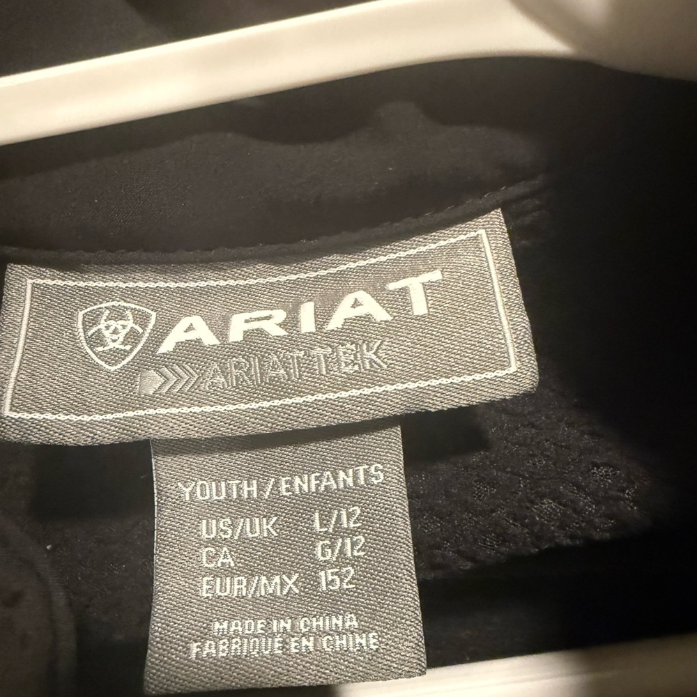 Ariat Black Jacket with Colorful Sleeve Logo - Picture 3 of 3